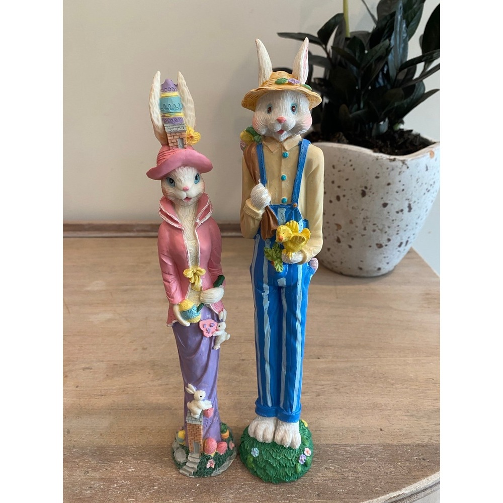 Easter Bunnies Pencil Figurines